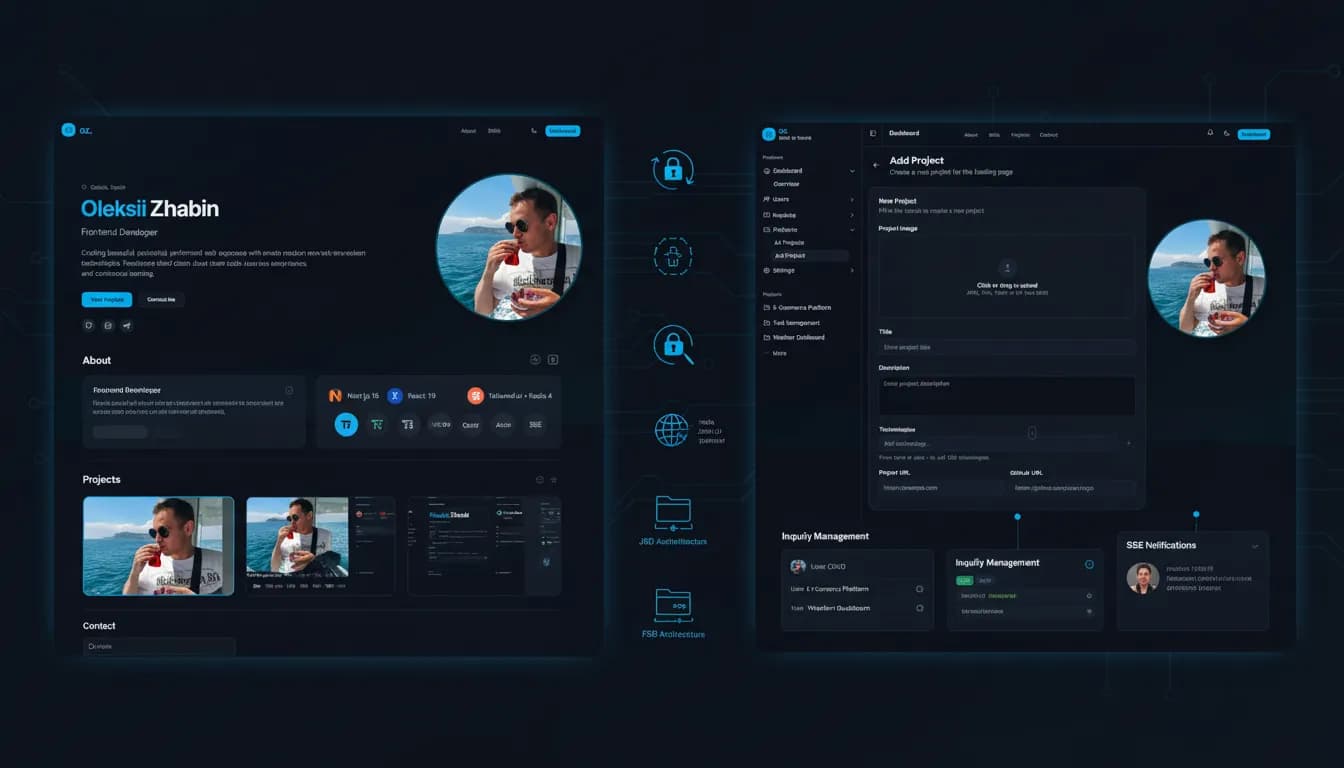Personal portfolio admin dashboard