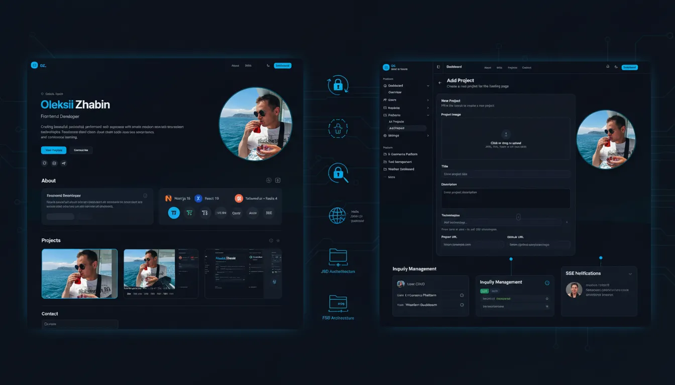 Personal portfolio admin dashboard